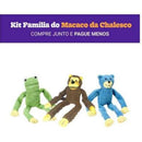 Kit Brinquedo Chalesco Pelúcia Família do Macaco 3 Unidades